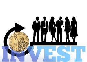 businesswoman, businessman, business people, dollar, arrow, invest, investment, deposit, mission, business, finance, manager, financial world, economy, speculate, innovative, market economy, silhouettes, resources, boss